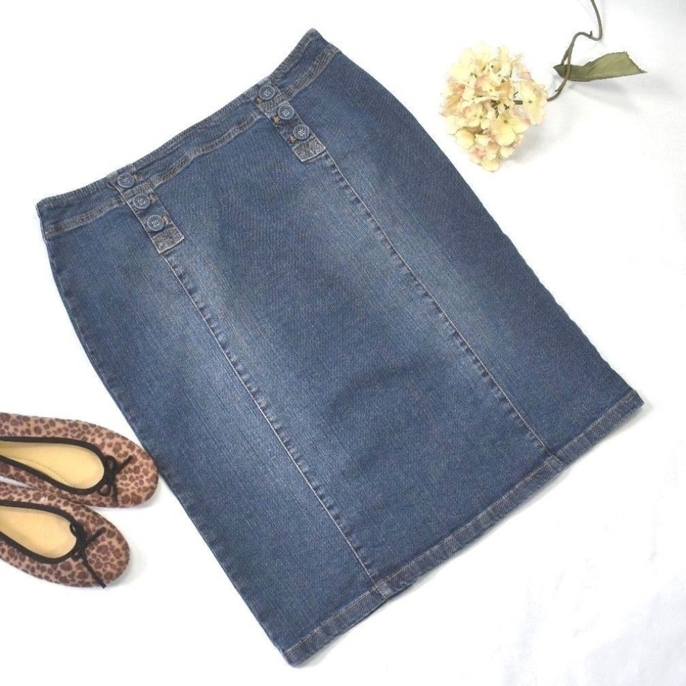 J. Jill Denim Pencil Skirt